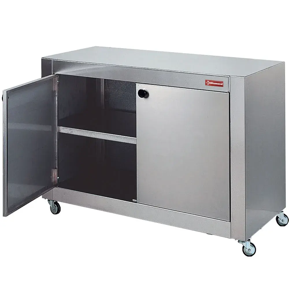 Cupboard in stainless steel, with wheels - Main Image