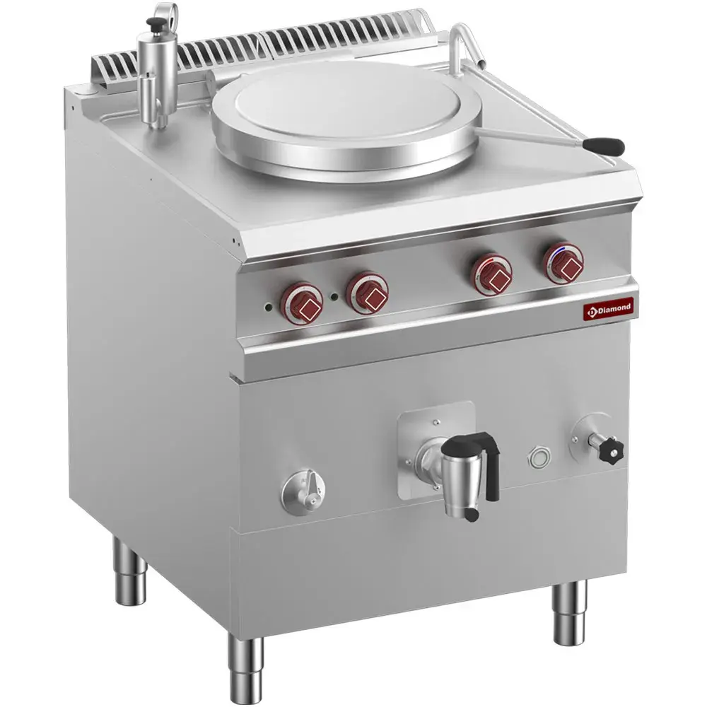 Ronde elektrische kookketel 50 liter, indirecte verwarming