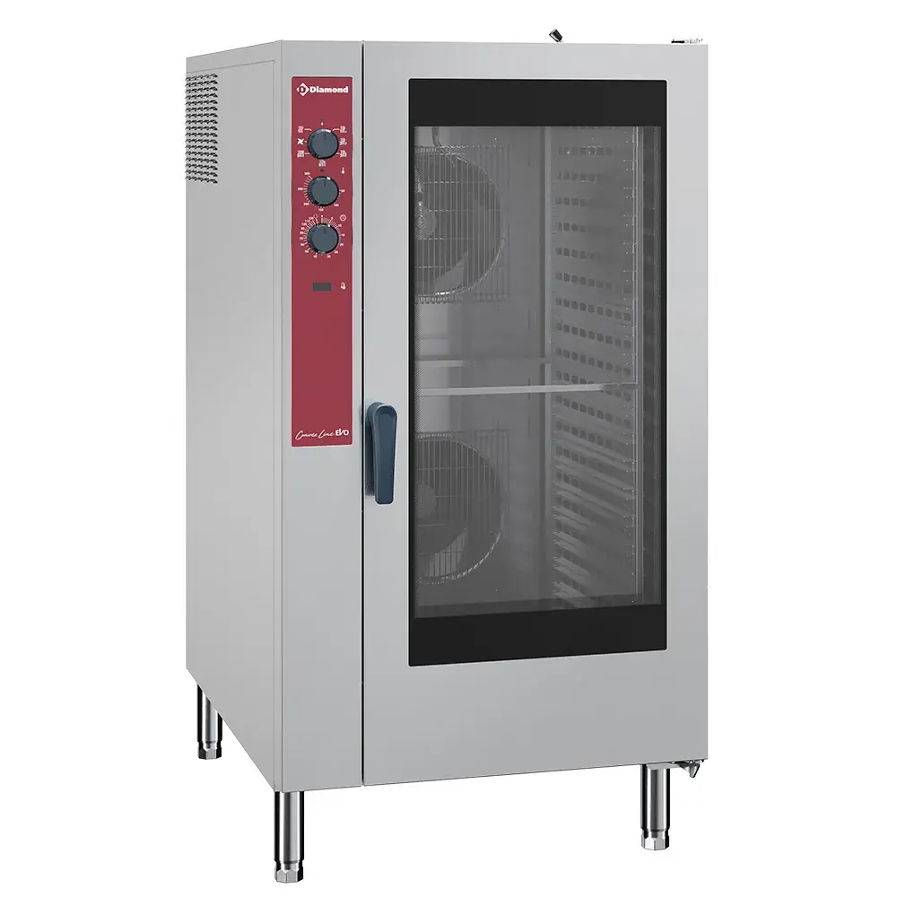 Elektrische convectie oven, 20x GN 2/1 - 40x GN 1/1, automatische luchtbevochtiger
