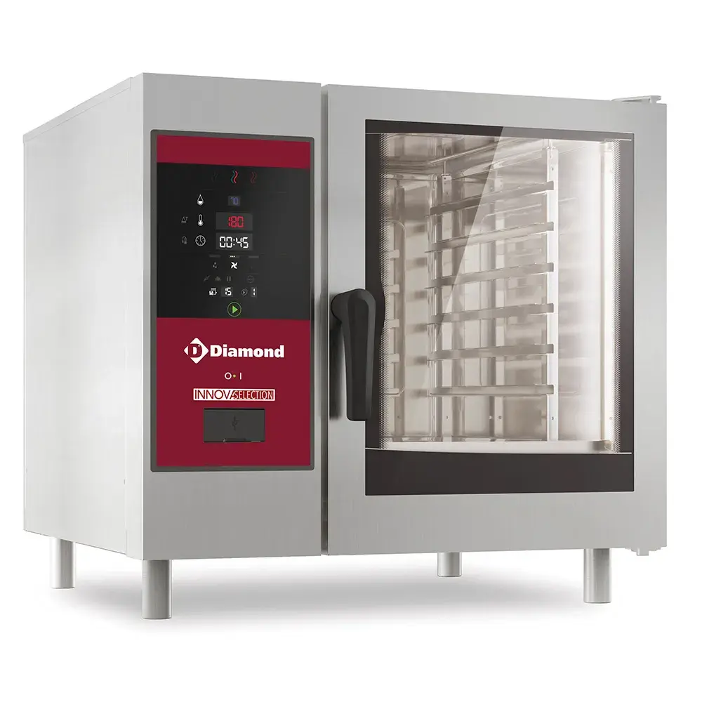 Electric oven boiler steam and convection, 6x GN 1/1+ Cleaning - Main Image