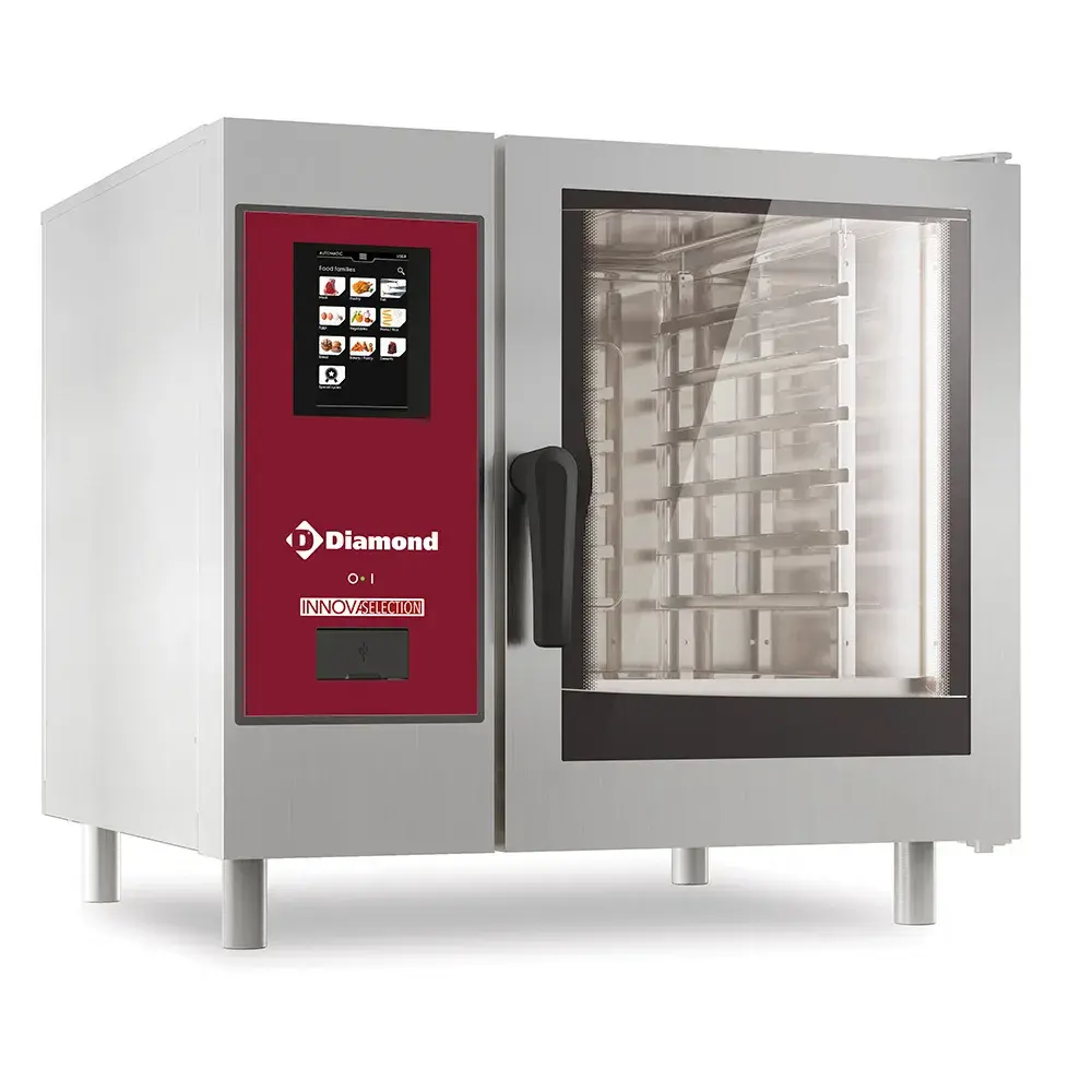Electric oven "TOUCH" boiler steam and convection 6xGN1/1+ Cleaning - Main Image