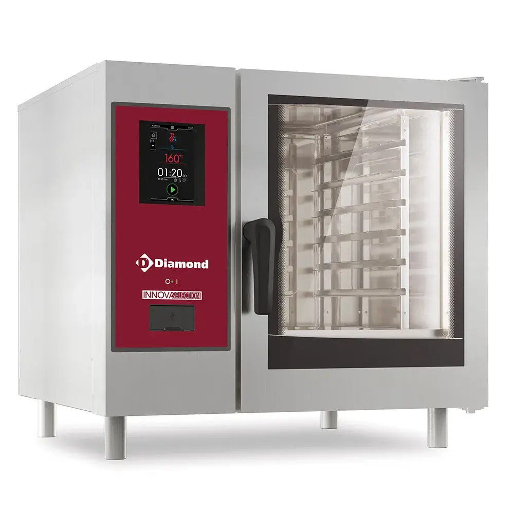 Electric oven "TOUCH" direct steam and convection 6x GN 1/1 + Cleaning - Main Image