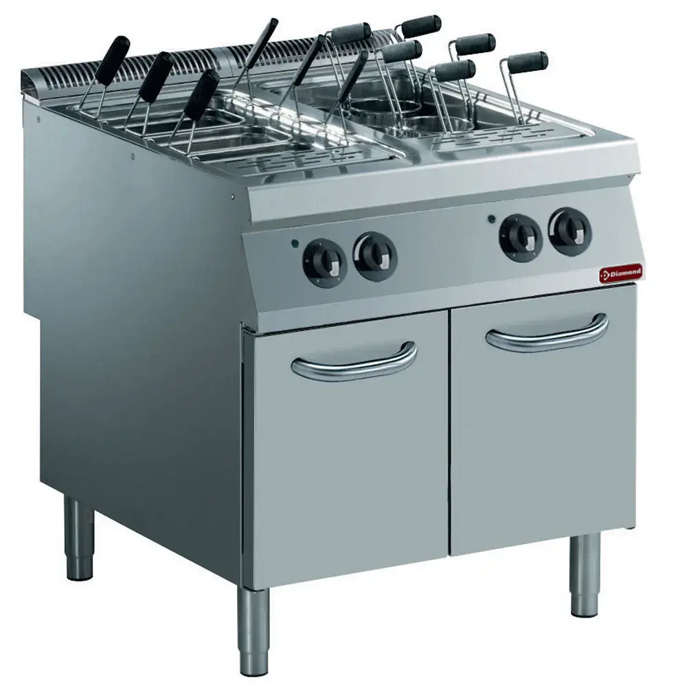 Pastakoker elektrisch 2 kuipen GN 1/1 op meubel