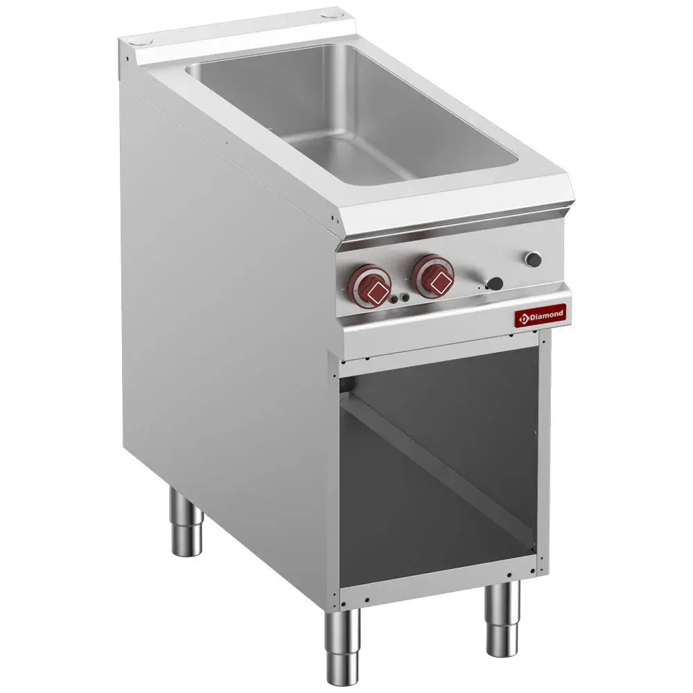 Elektrische bain-marie 4x GN 1/3 h.150 mm, op open kast - Main Image