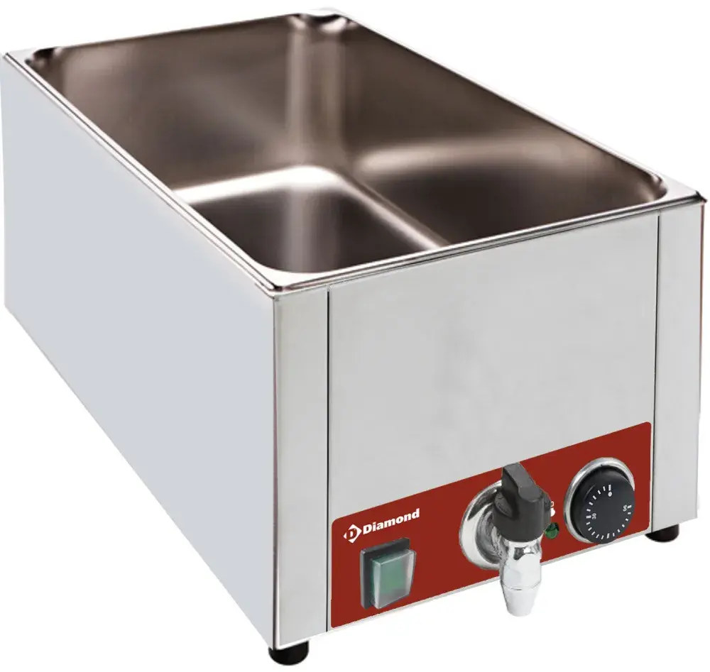 Elektrische bain-marie tafelmodel GN 1/1 - 150 mm + kraan - Main Image