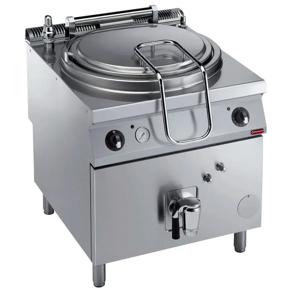 Elektrische kookketel 100 liter, indirecte verwarming, op meubel - Main Image