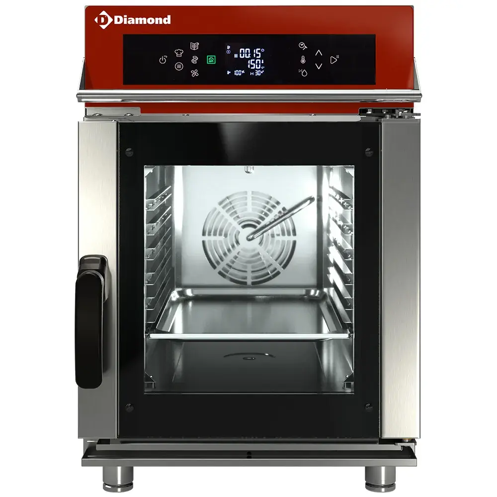 Elektrische oven stoom/convectieoven, 6x GN2/3 Touch/Digit + Auto-Cleaning