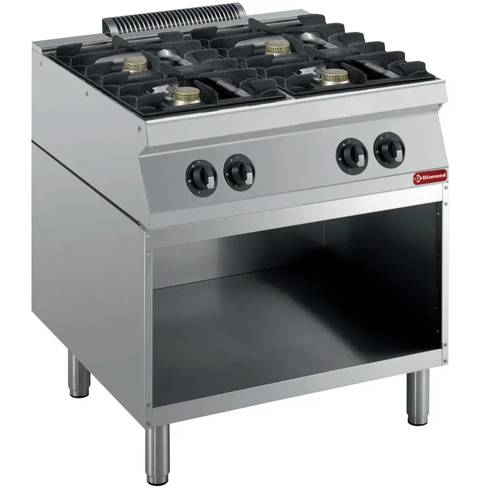 Fornuis samengesteld uit: 4 branders & open kast - Main Image