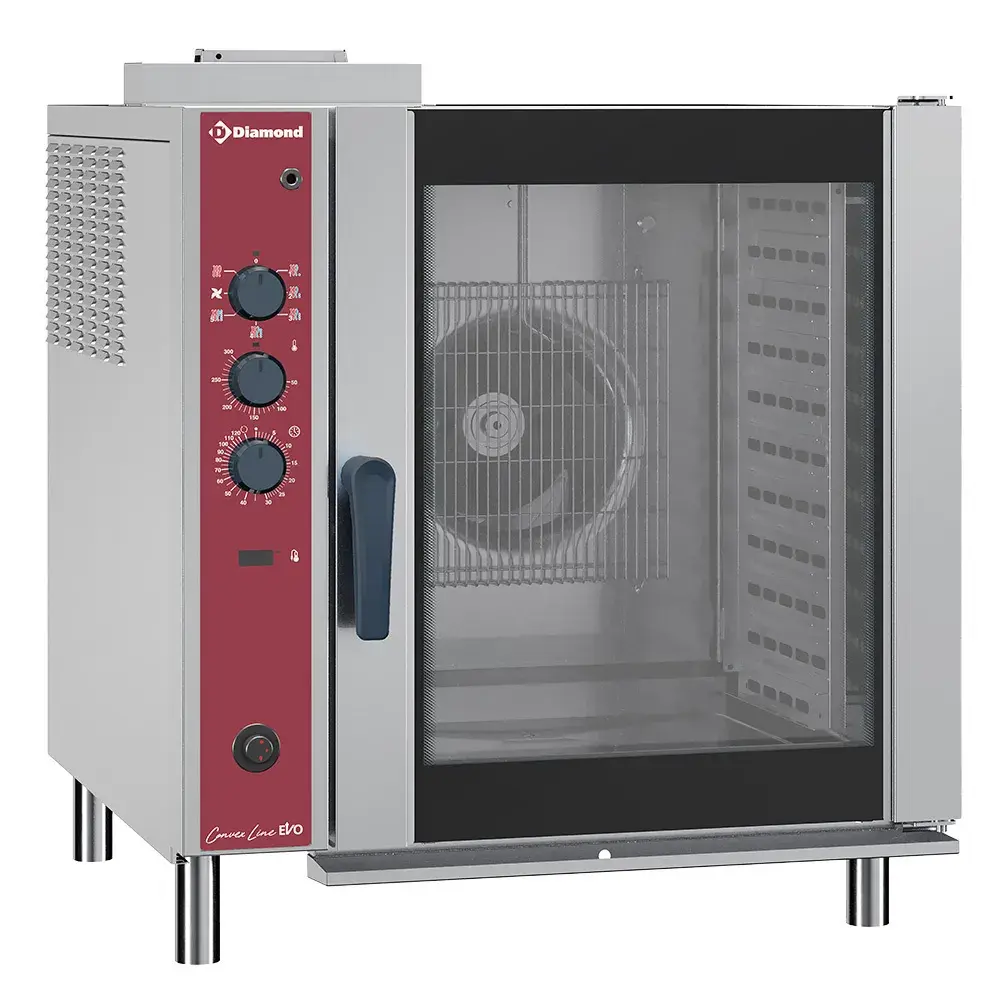 Convectie gasoven, 10x GN 1/1, automatische luchtbevochtiger