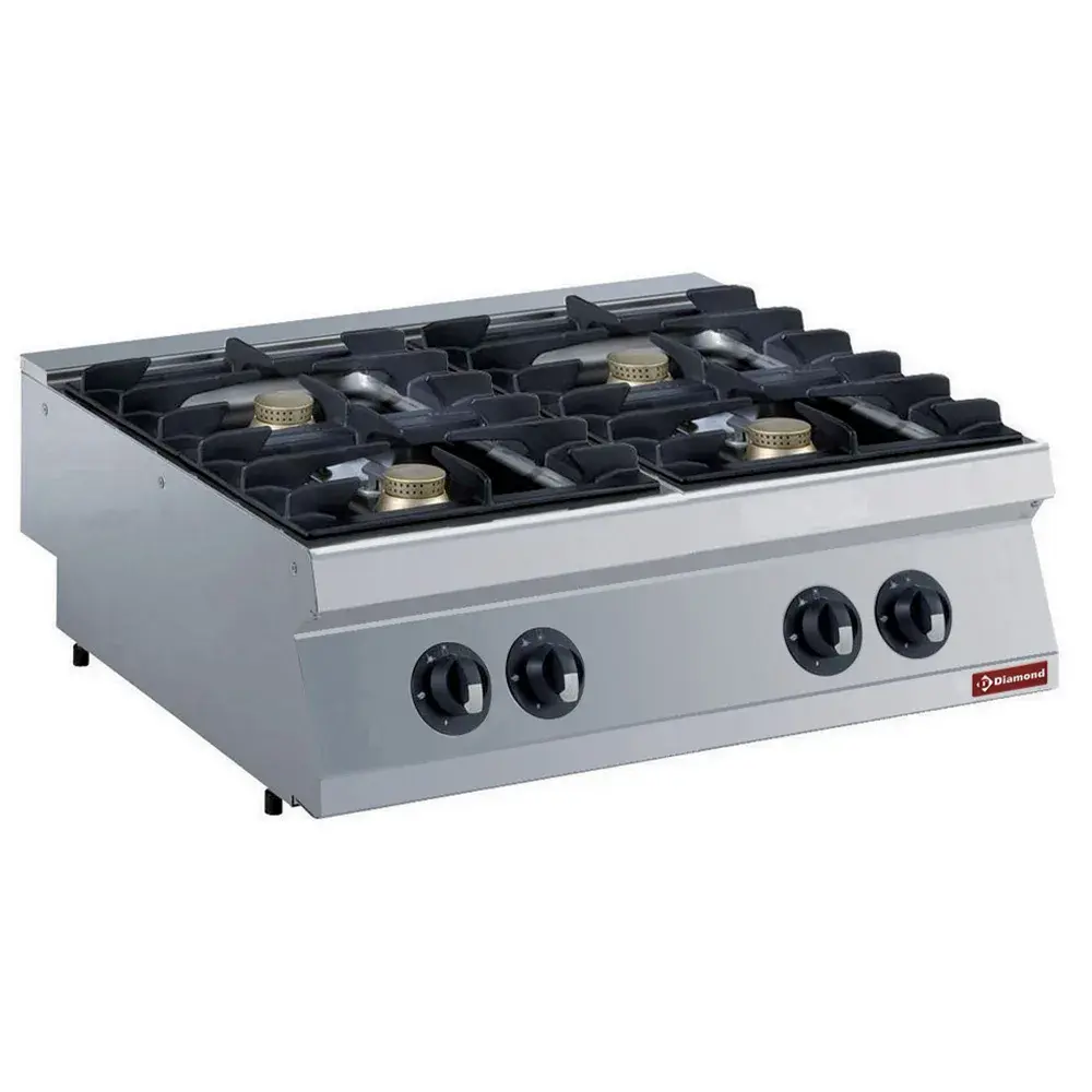Gasfornuis met 4 vuren, 4x 5,5 kW -TOP-