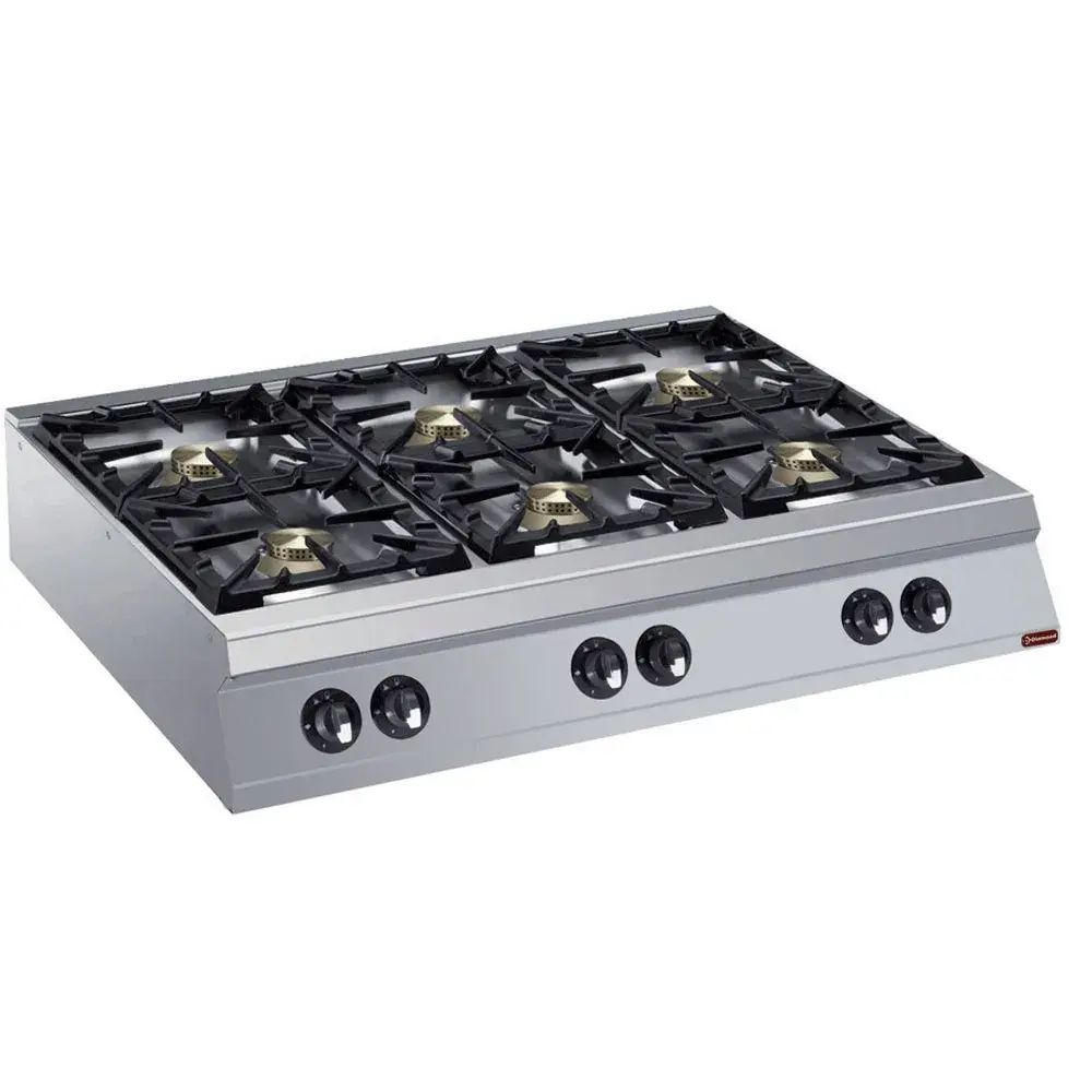 Gasfornuis 6 branders -TOP- "POWERFUL"