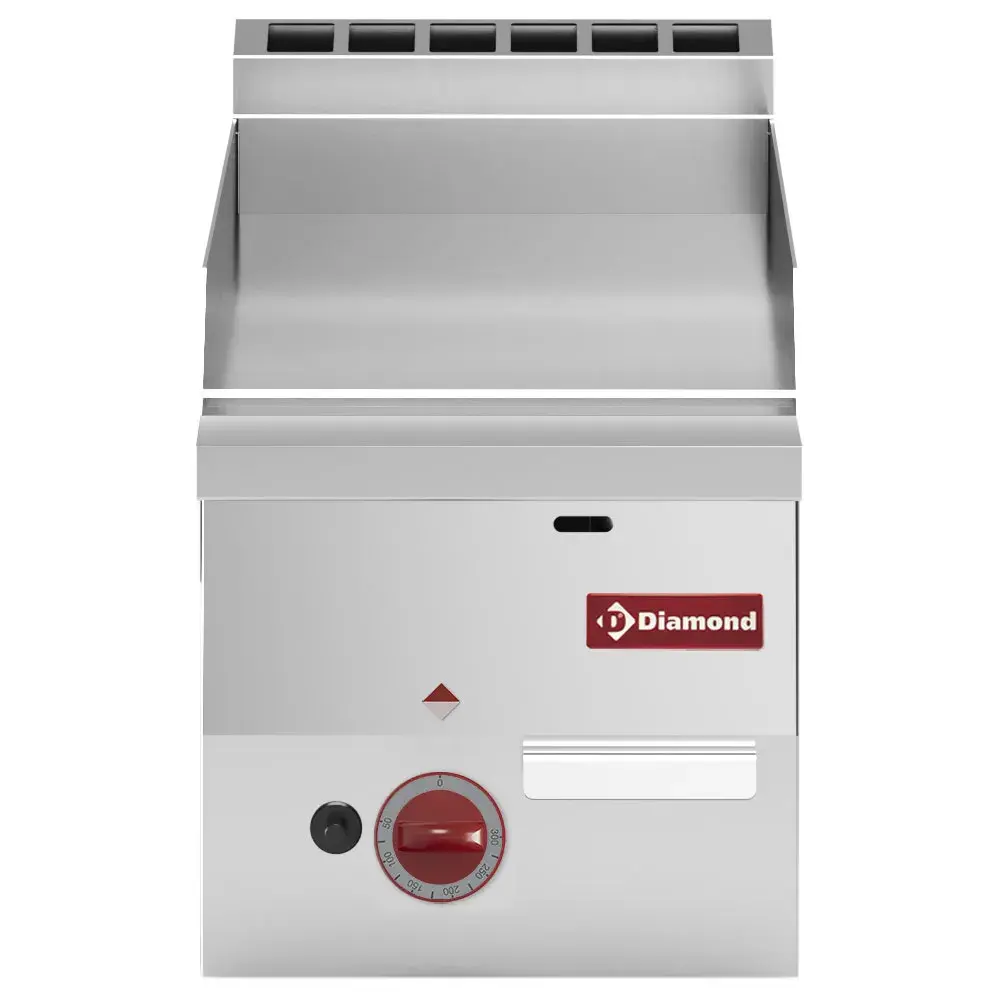 Braadplaat op gas met vlakke plaat "chroom" -Top-