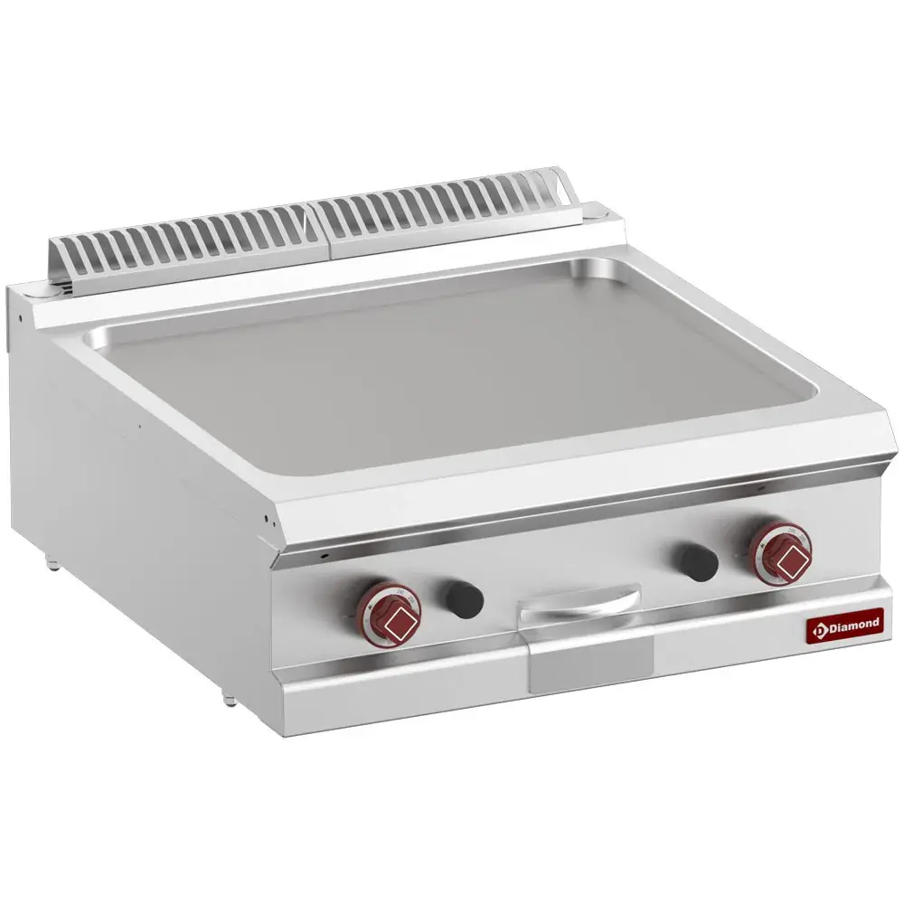Braadplaat op gas met vlakke plaat , module 1/1 -Top-