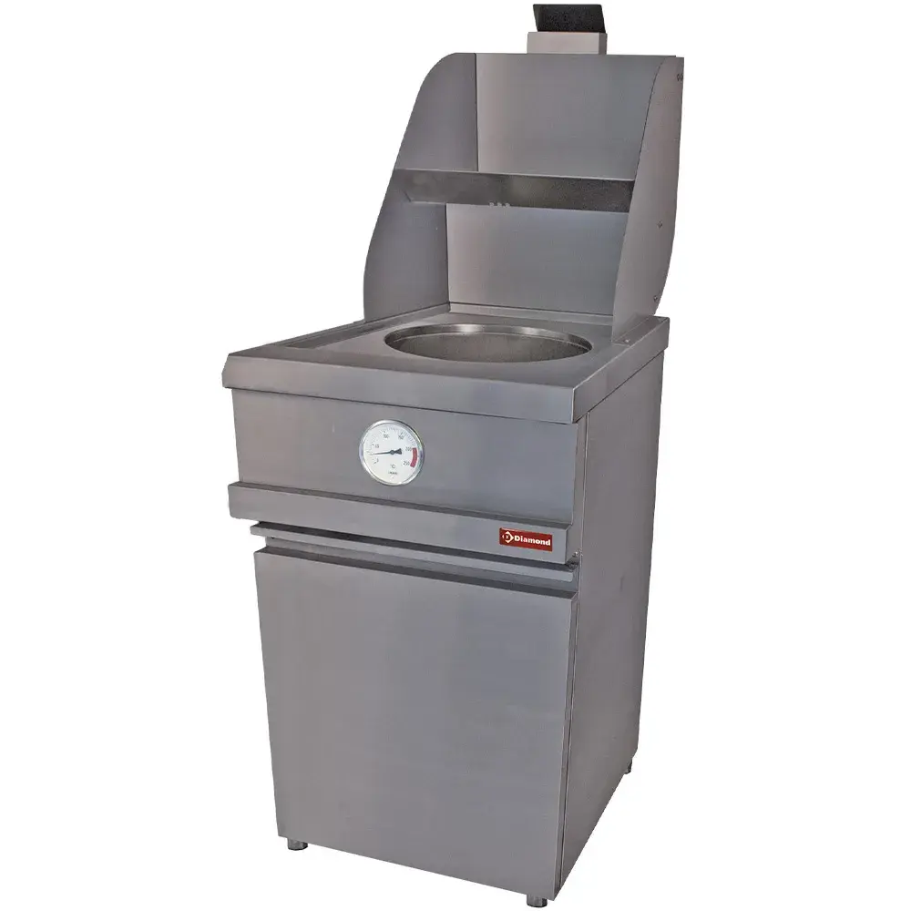 Gasfriteuse HEAVY DUTY, 1 ronde kuip, mechanisch