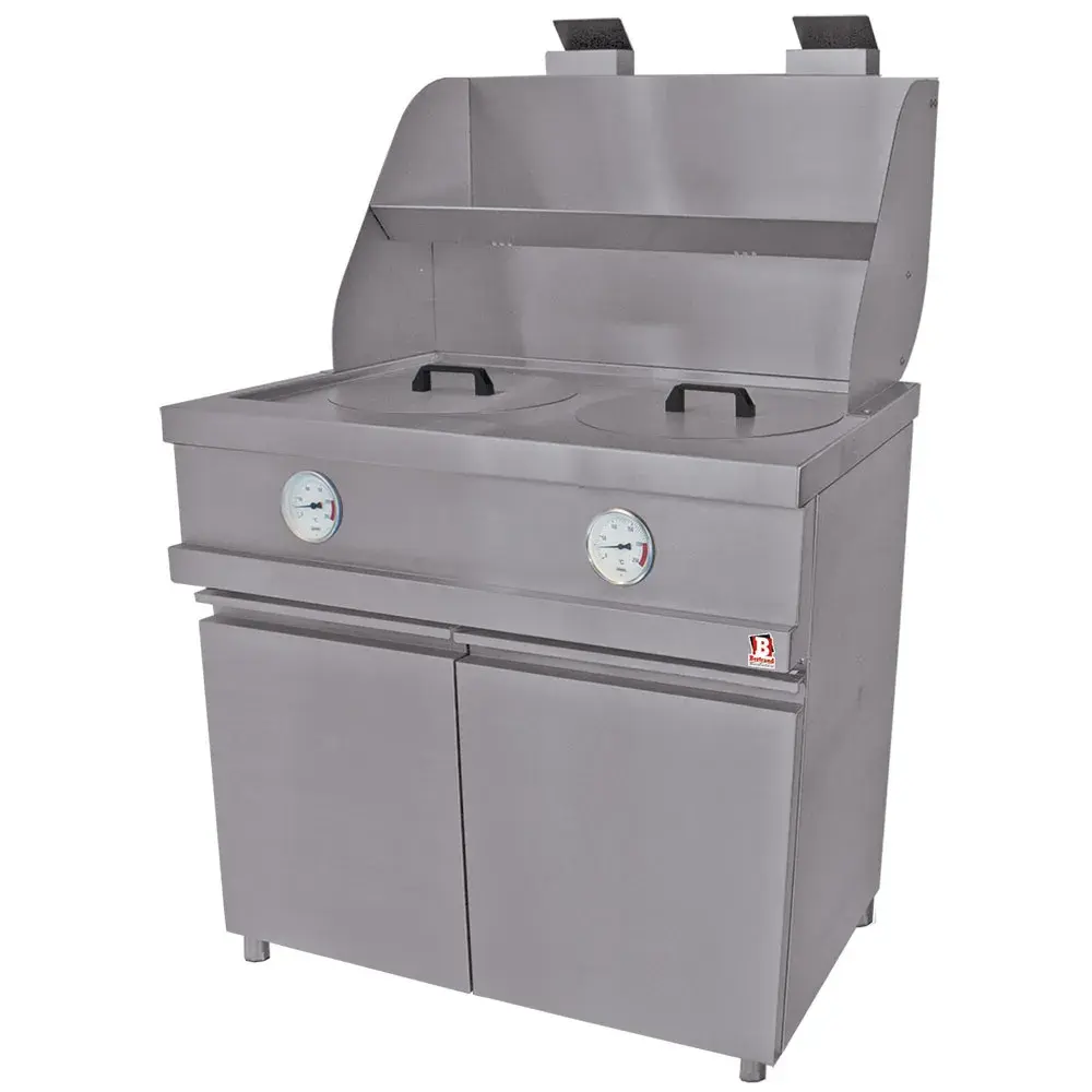 Gasfriteuse HEAVY DUTY, 2 ronde kuipen, mechanisch