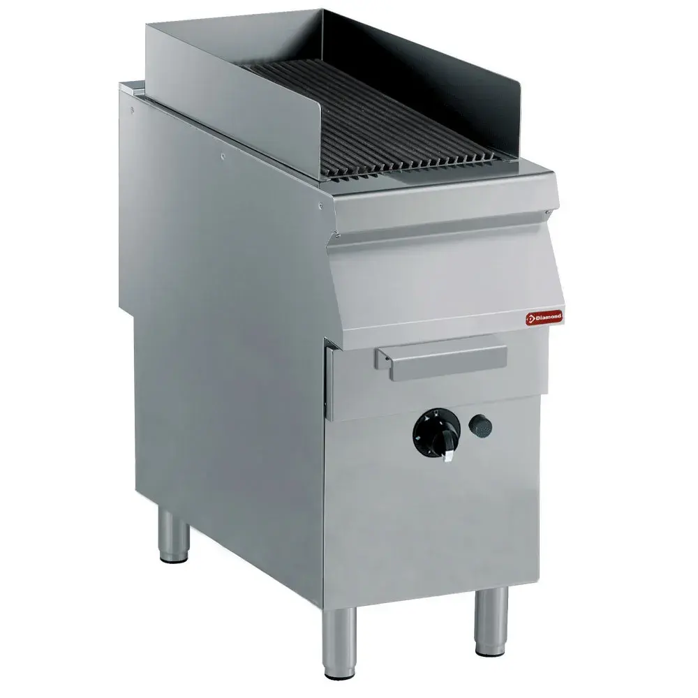 Grill op gas, rooster in gietijzer, met onderstel