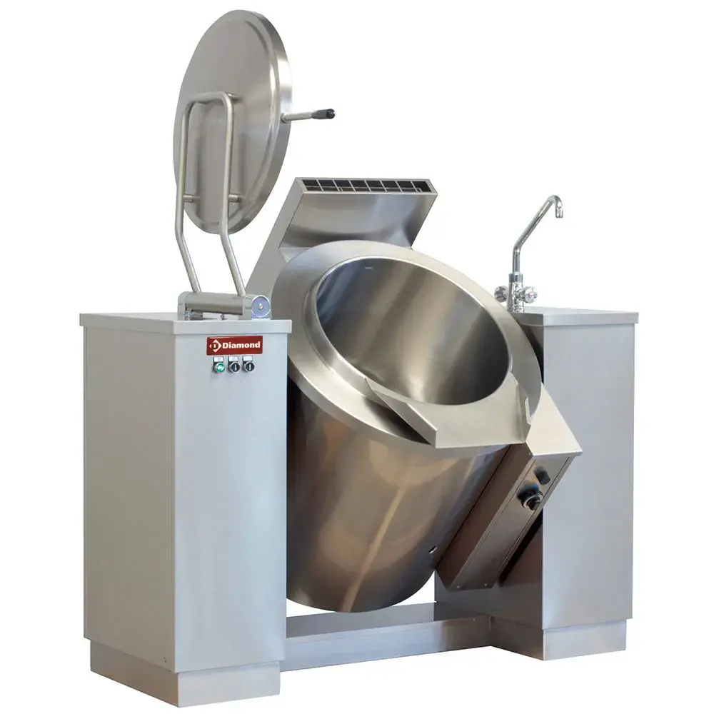 Gas kantelbare kookketel 200 liter, indirecte verwarming - Main Image