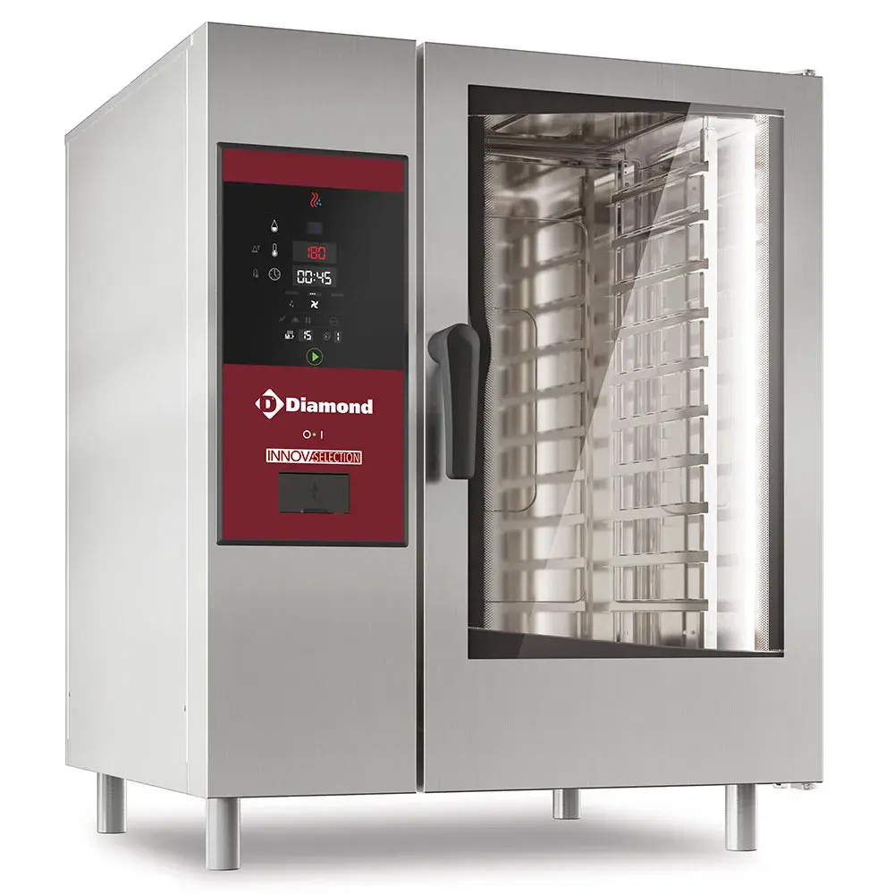 Gas oven direct steam and convection, 10x GN 1/1+Cleaning - Main Image
