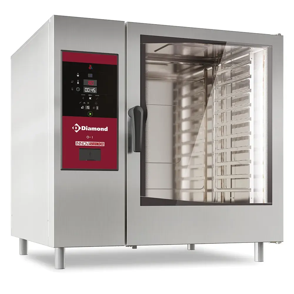Gas oven direct steam and convection 10x GN2/1 with "automatic cleaning system" - Main Image