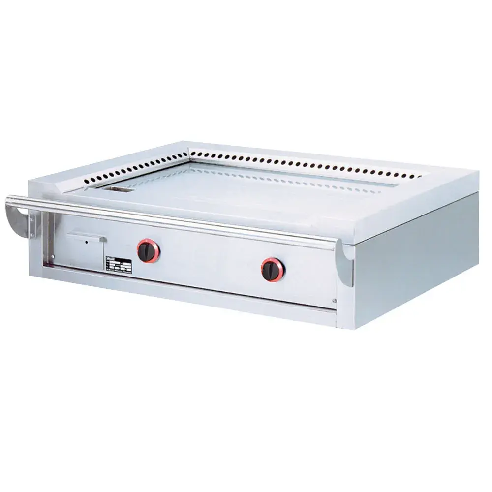 Gas "Teppanyaki" plate, 2 areas (2x 7 kW), for the table -Top- - Main Image