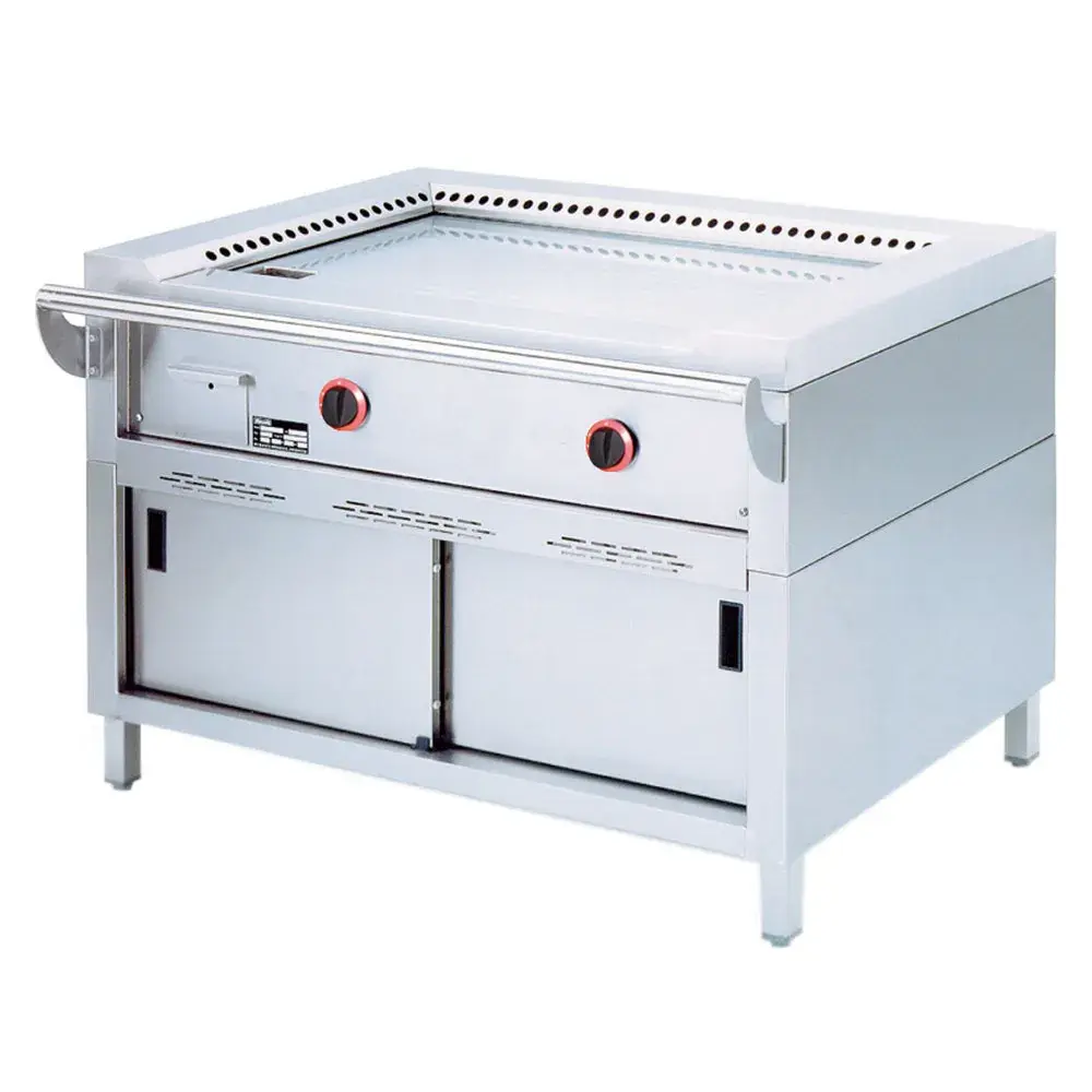 Gas "Teppanyaki" plate, 2 areas (2x 7 kW), on cupboard - Main Image