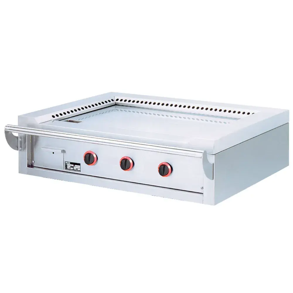 Gas "Teppanyaki" plate, 3 areas (3x 7 kW), for the table -Top- - Main Image