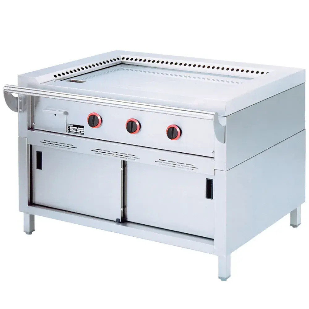 Gas "Teppanyaki" plate, 3 areas (3x 7 kW), on cupboard - Main Image