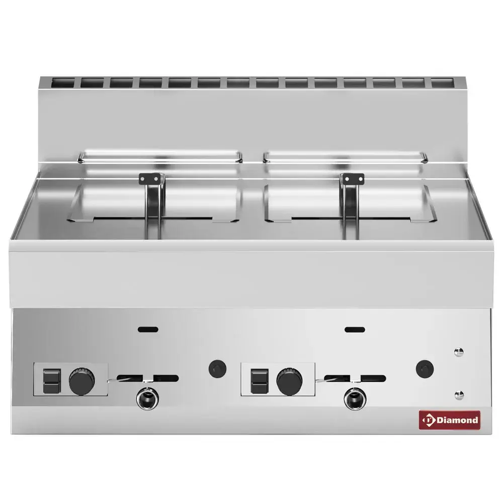 Gasfriteuse met 2 kuipen van 8 liter -Top- - Main Image