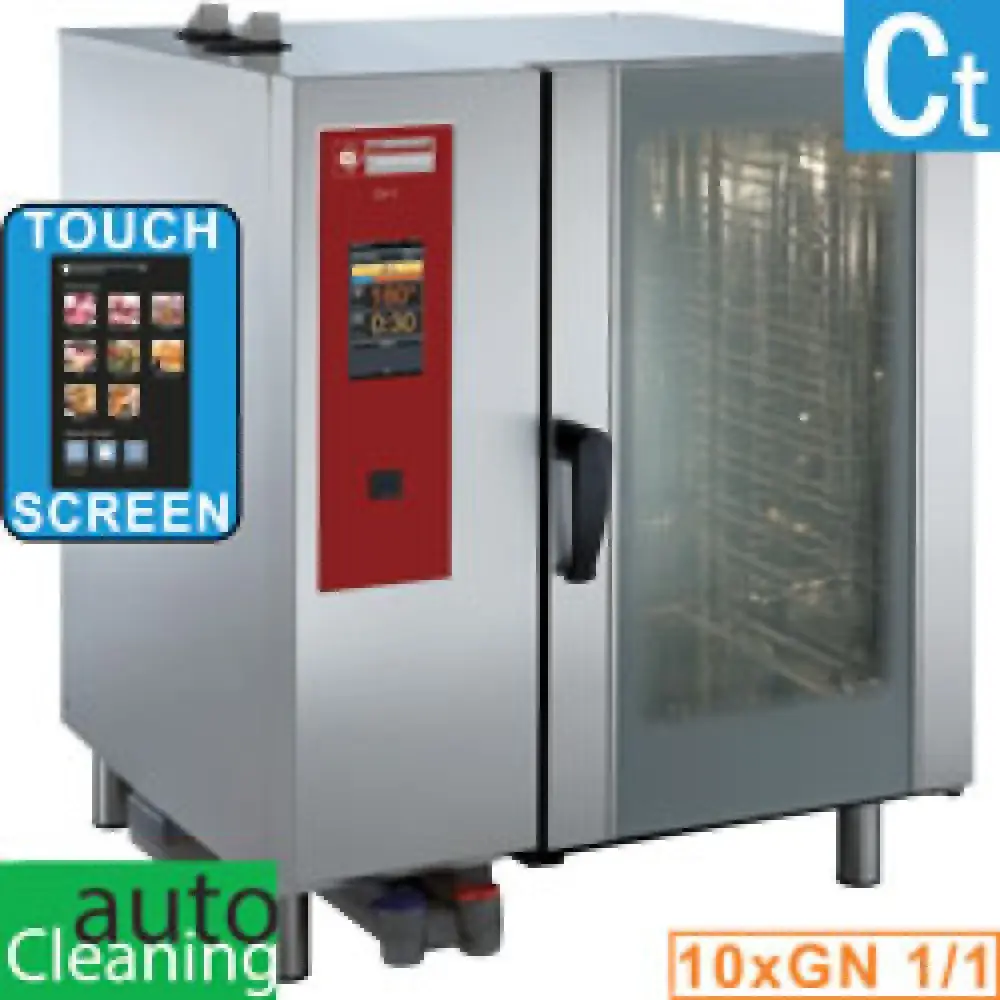 Gasoven, "TOUCH" directe stoom en convectie 10x GN 1/1+Cleaning - Main Image