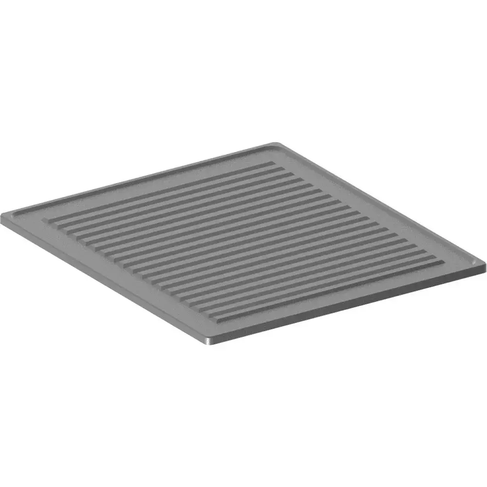 Geribde plaat roestvrij staal 1 brander - Main Image