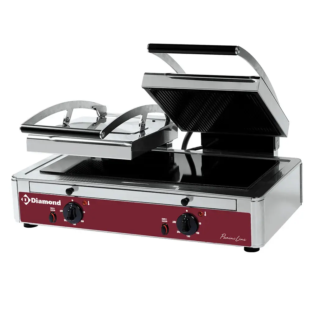 Grill panini DUBBEL model vitrokeramisch