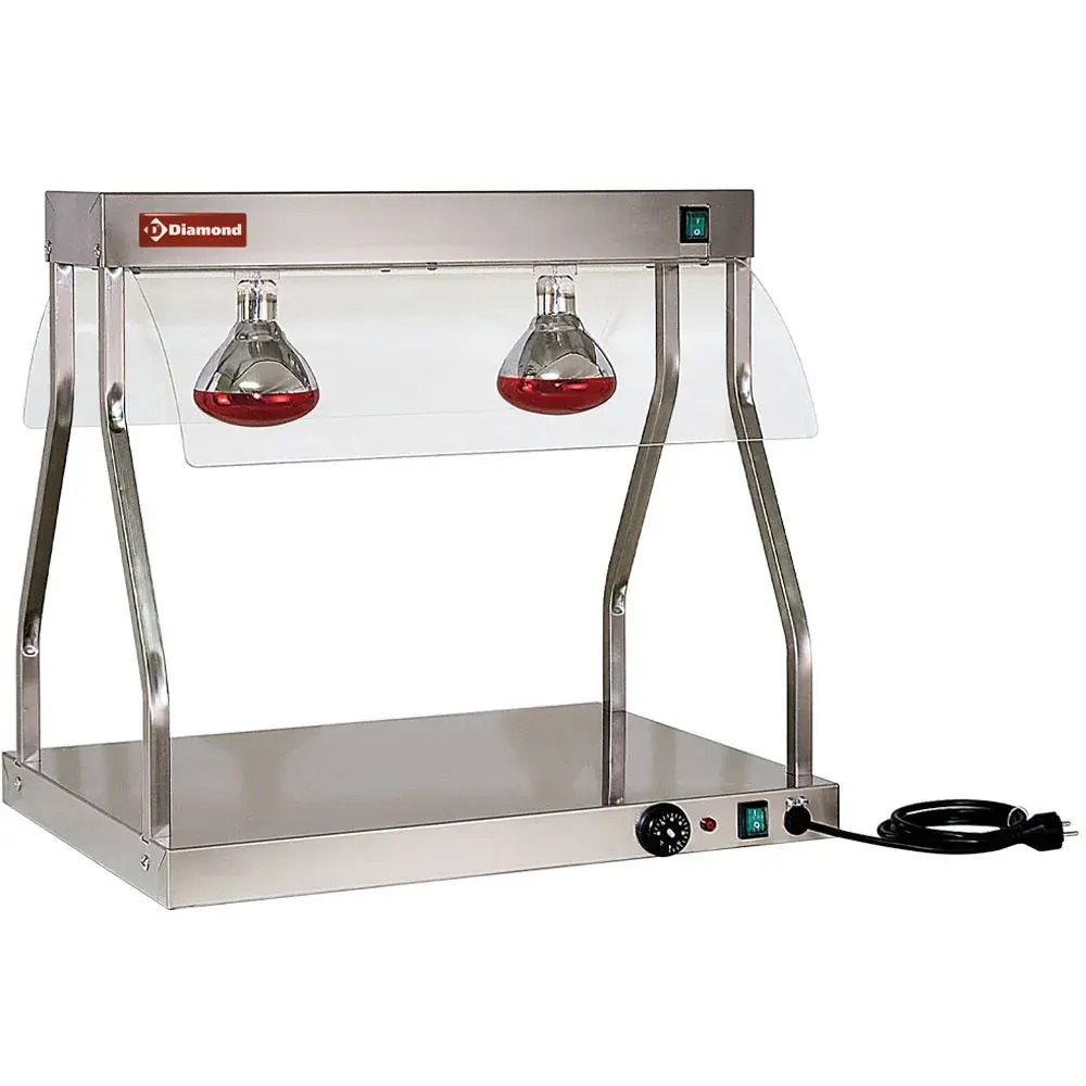 Warmhoud brug en plaat, infrarode lampen (2x 250 W)