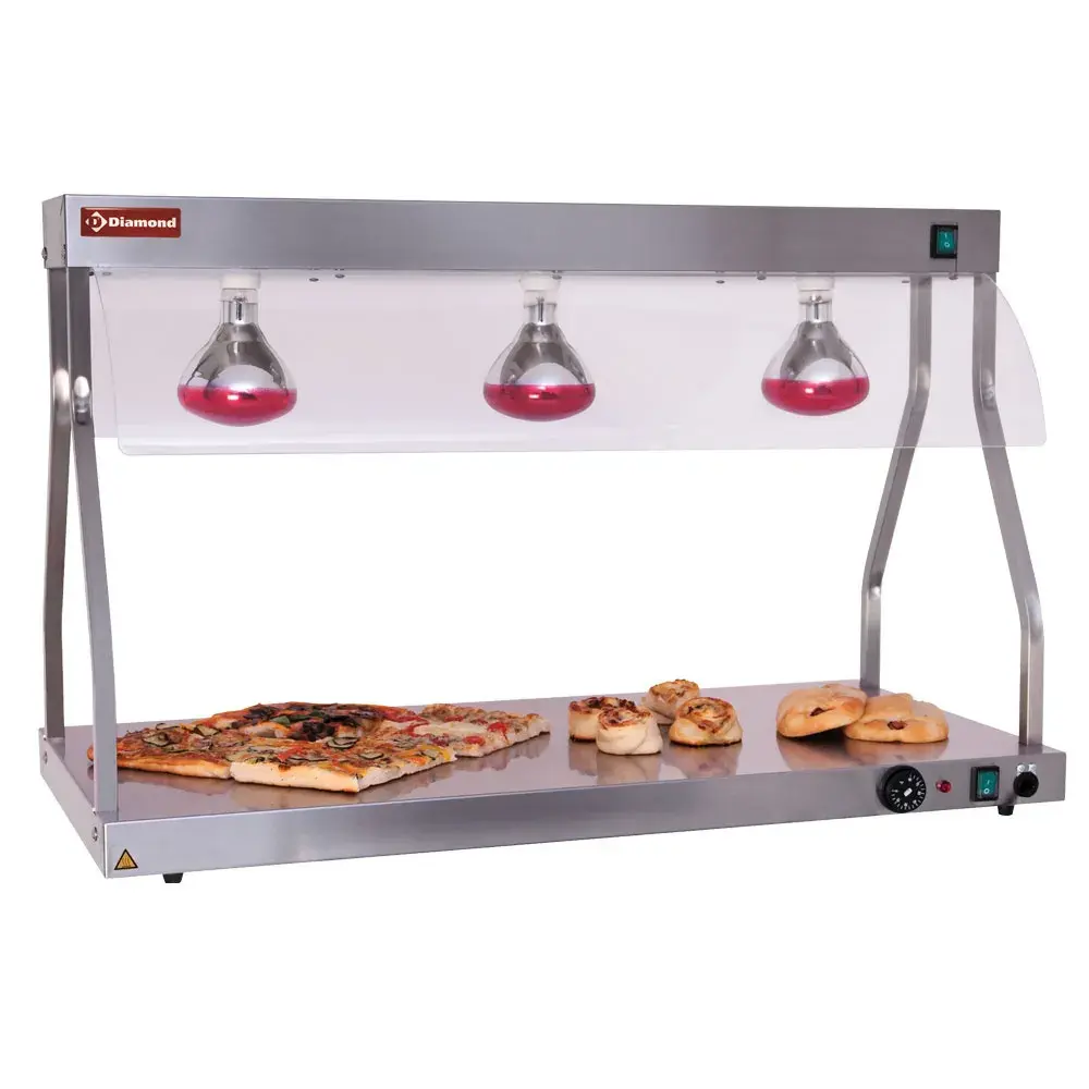 Warmhoud brug en plaat, infrarode lampen (3x 250 W)