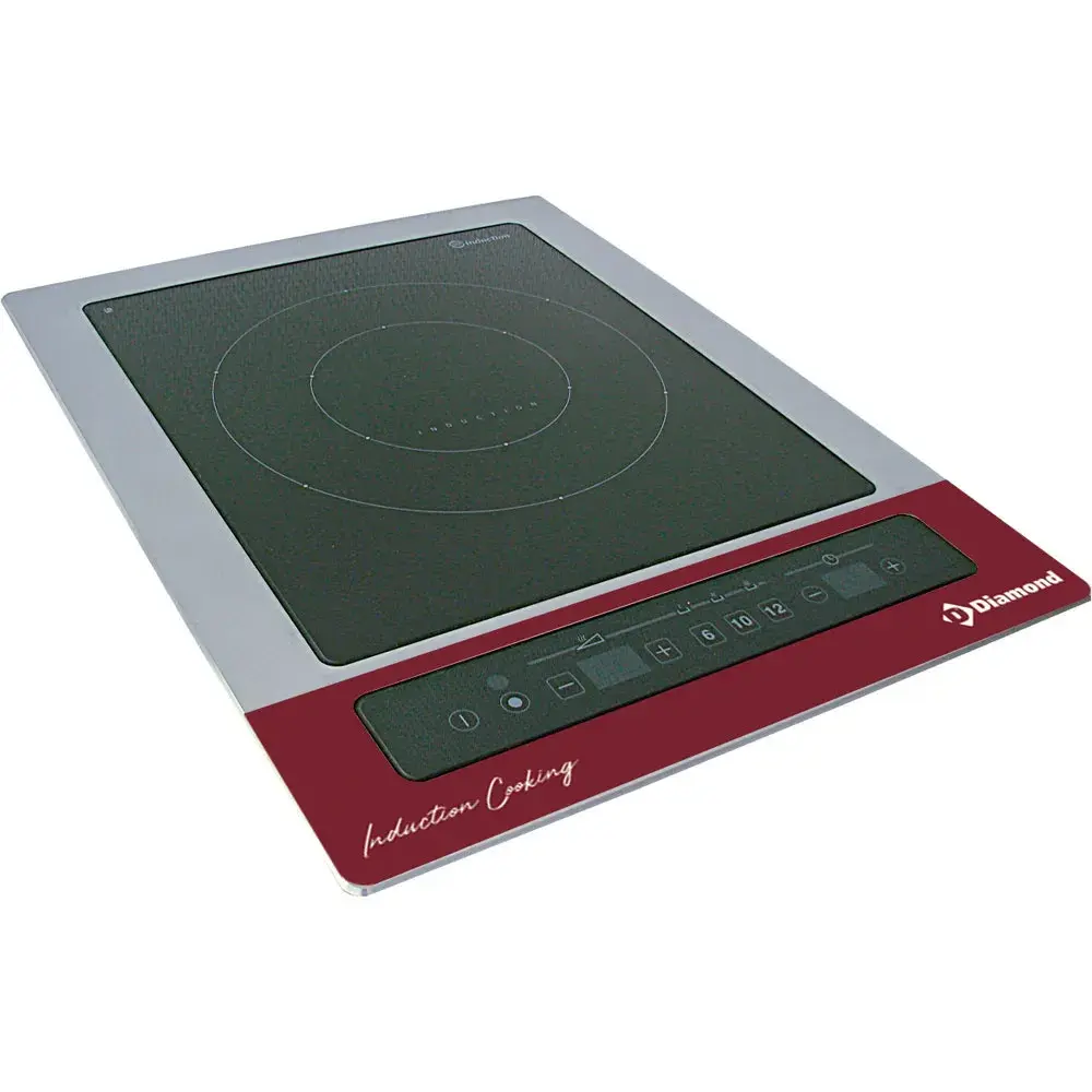 Inductieplaat "inbouwbaar" 6 kW-TRI, tactiele toetsen
