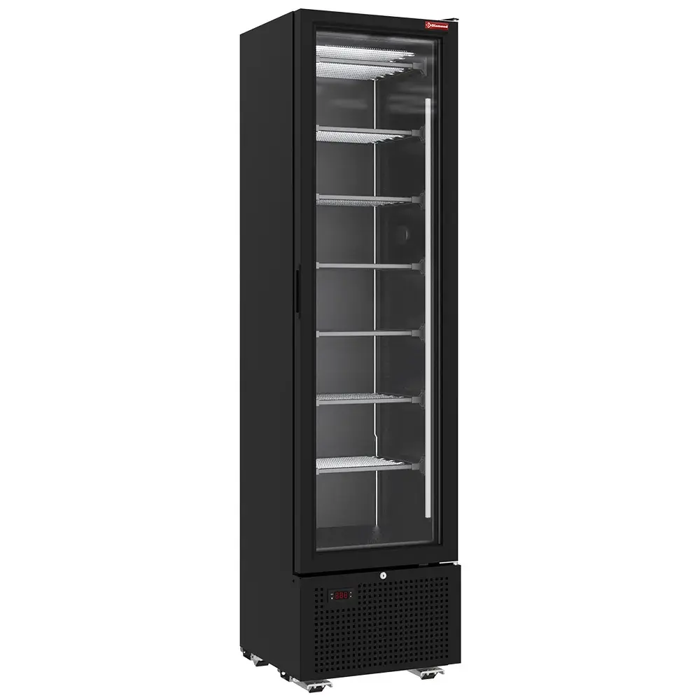 Negatieve gekoelde vitrine 221 liter - 7 vaste niveaus - ZWART - Main Image