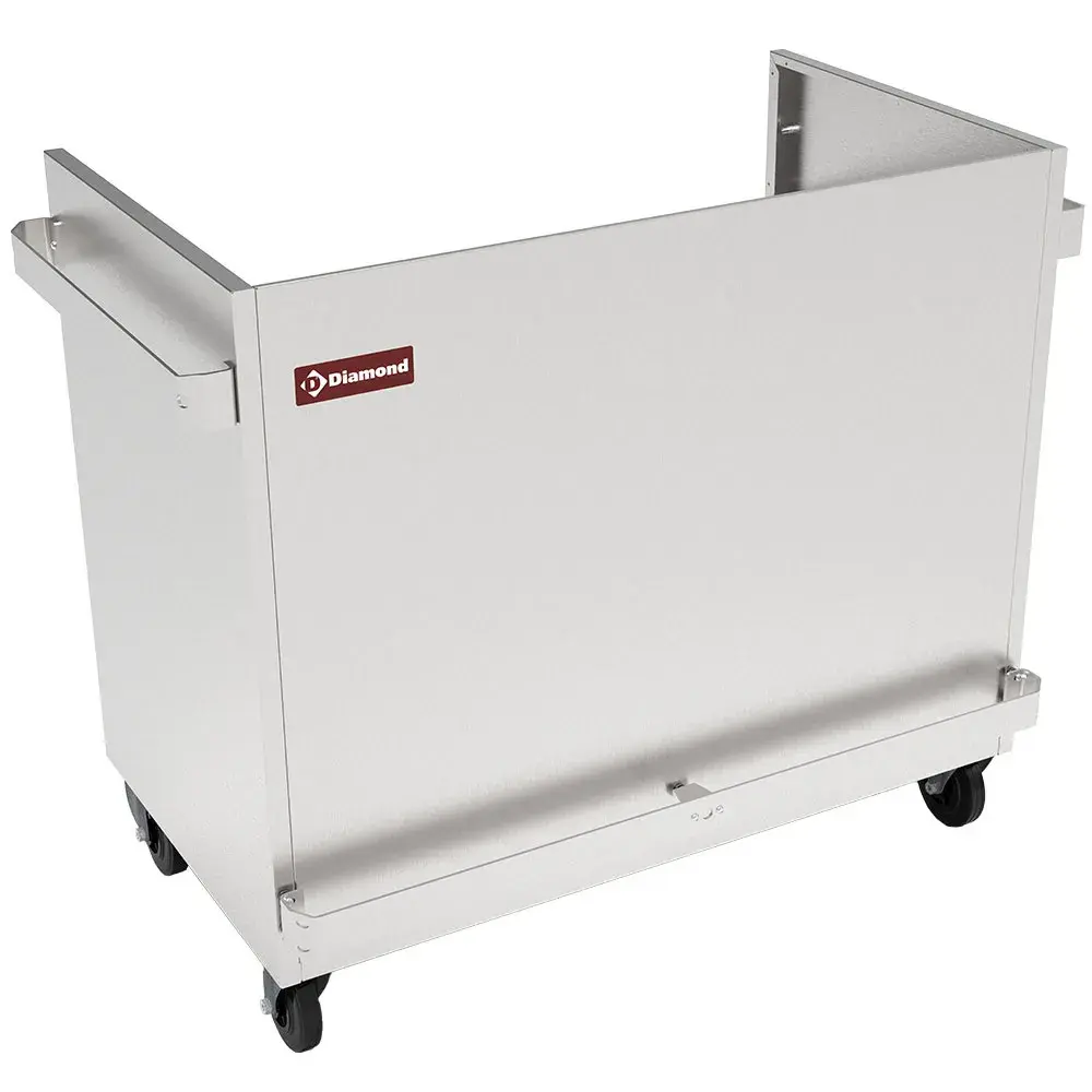 Onderstel R.V.S. op wielen voor vitrine VBE-311/N - Main Image