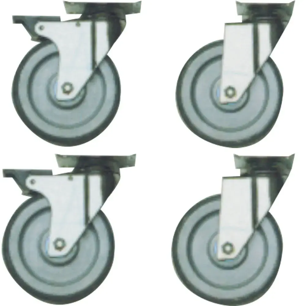 Set 4 wielen, 2 met rem - Main Image