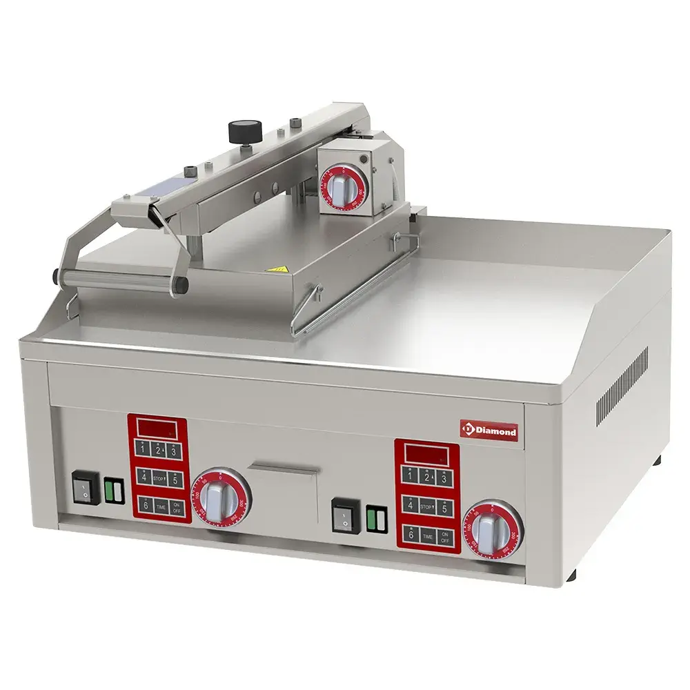 Gladde, verchroomde Clam Grill, 3x 230/1V