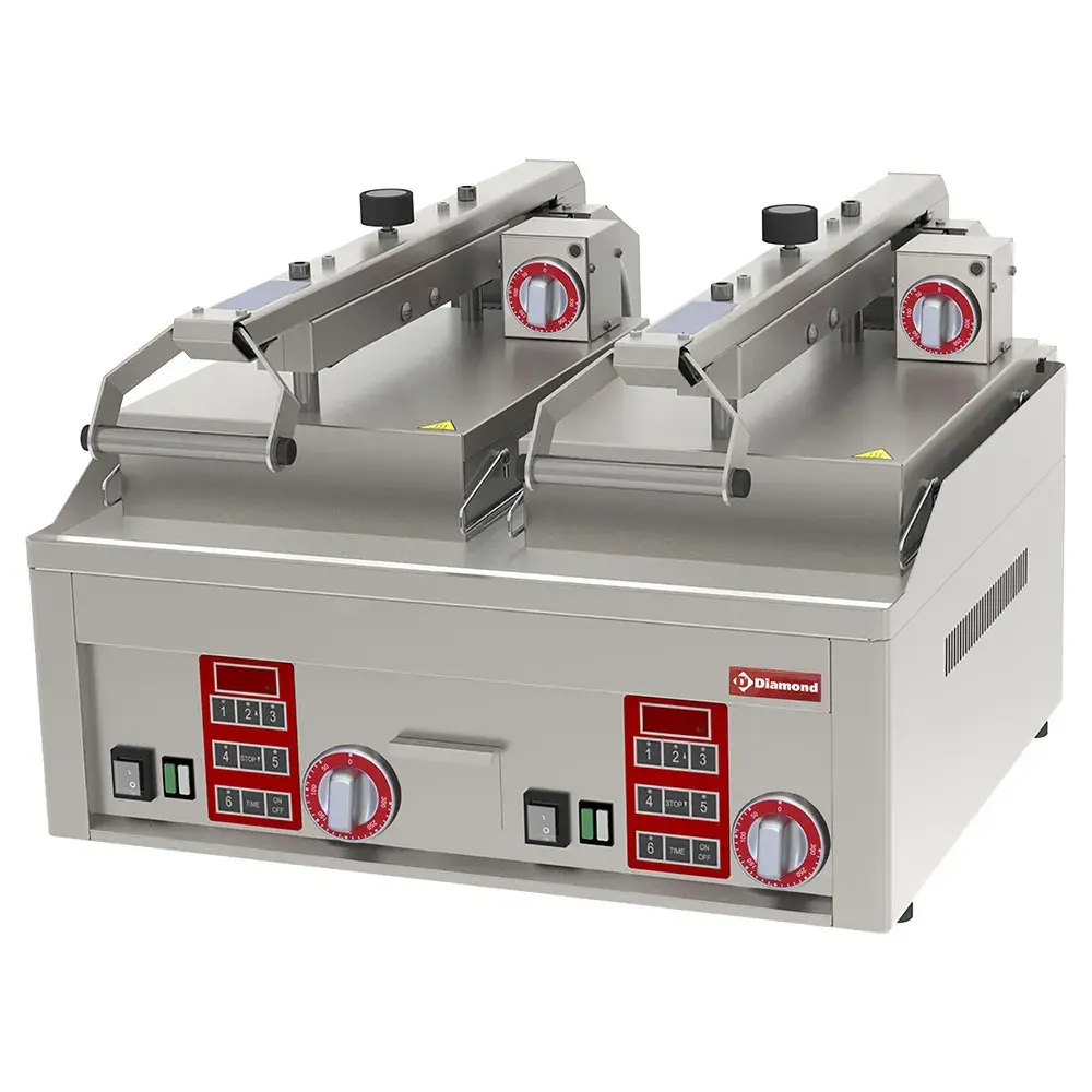 Gladde, verchroomde Clam Grill, 4x 230/1V
