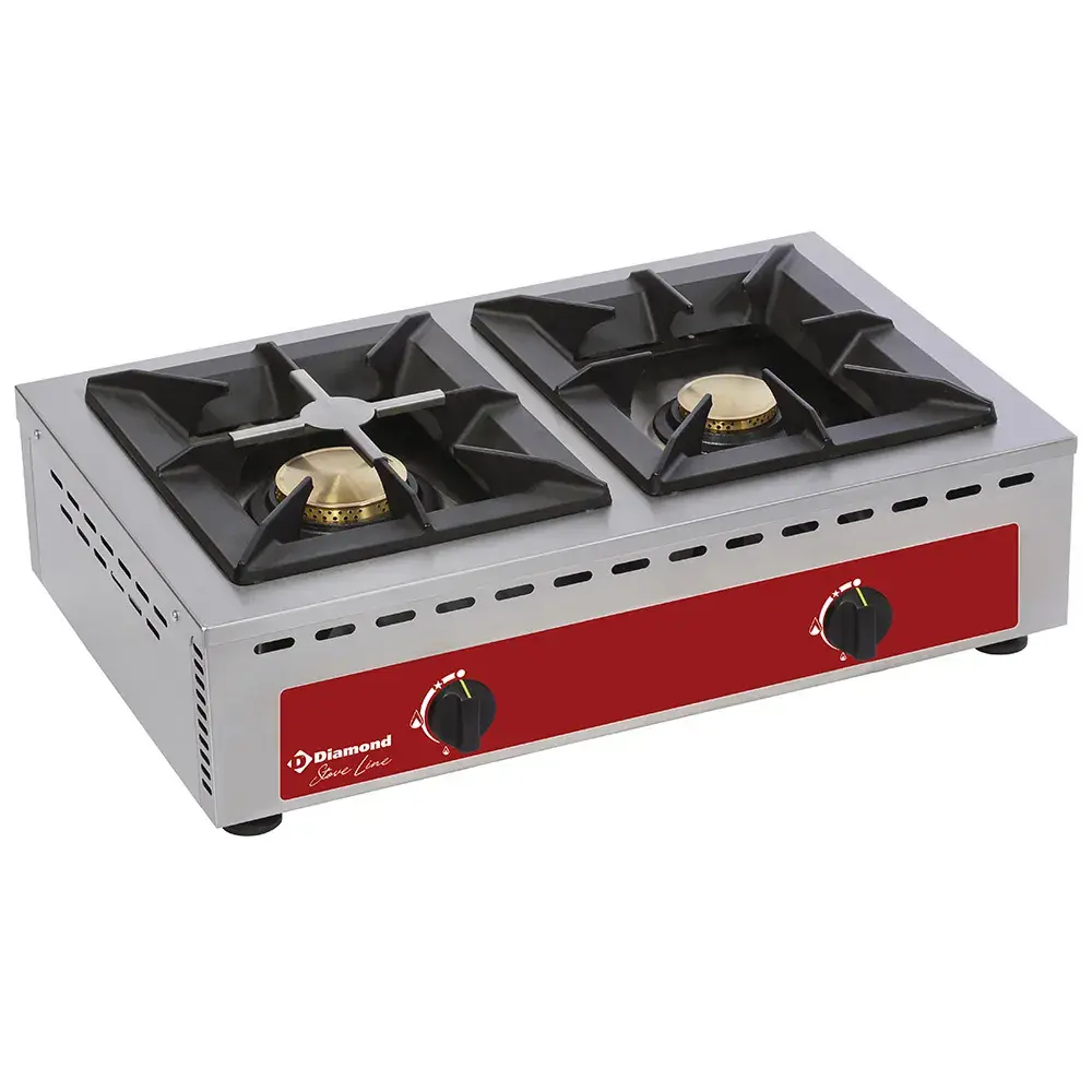Brander, tafelmodel, 2 branders (7+5 kW)