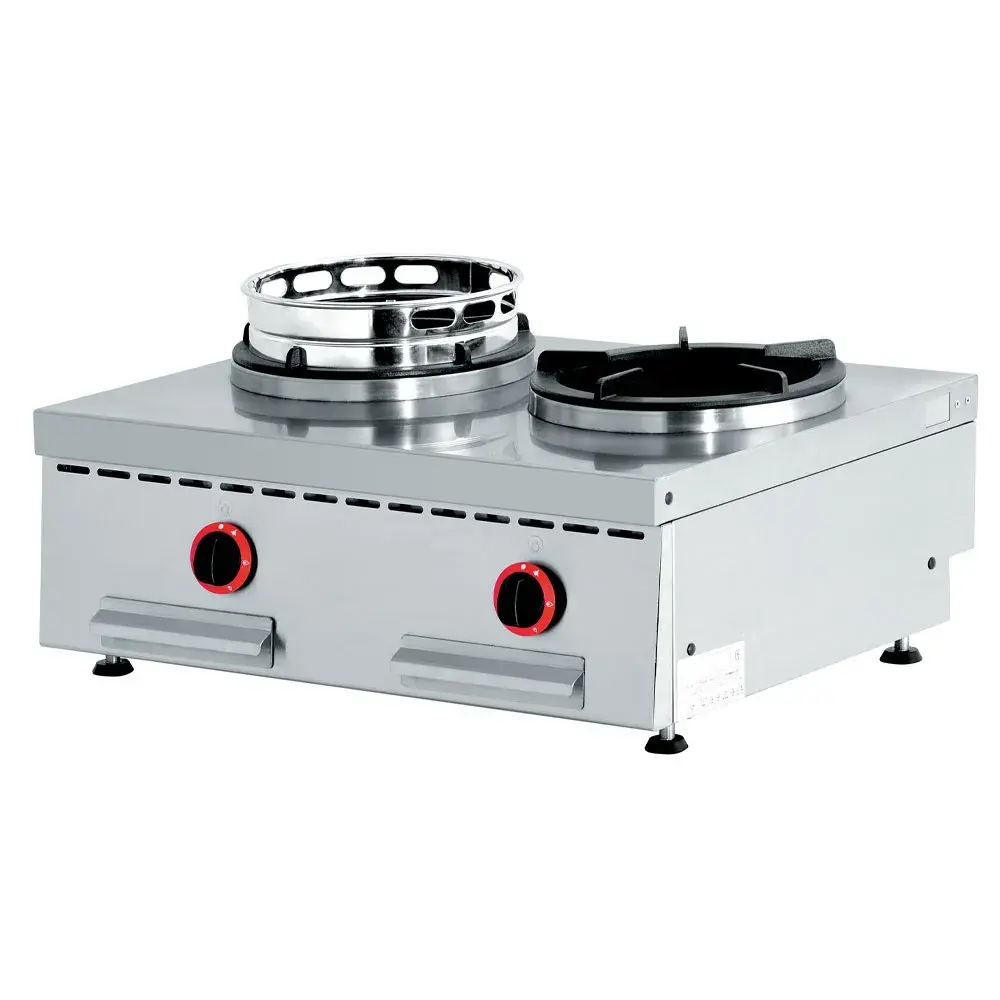 Tabletop gas wok burner, double burner (2x 13 kW) - Main Image