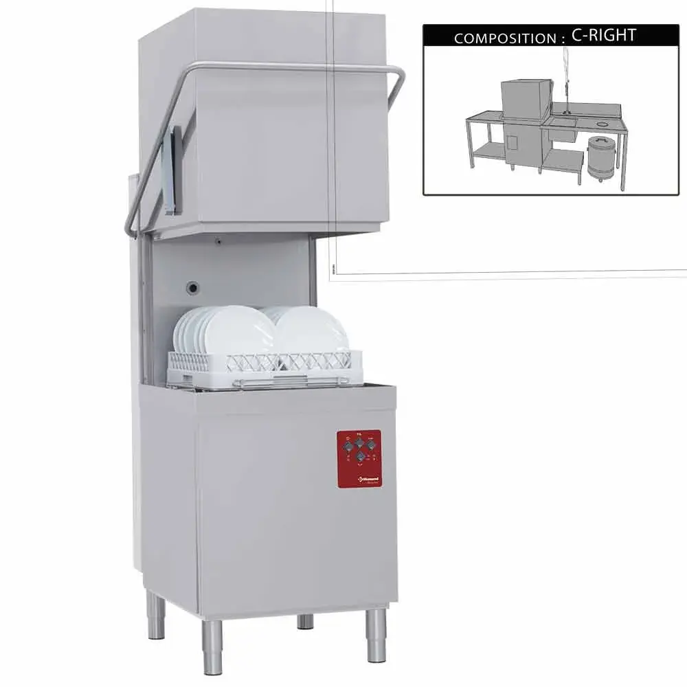 Vaatwasser met kap compleet, samengesteld uit : - Main Image