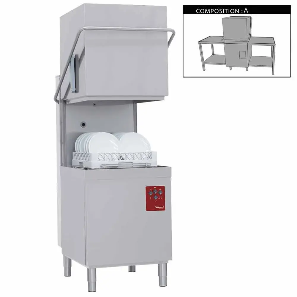 Vaatwasser met kap compleet, samengesteld uit : - Main Image