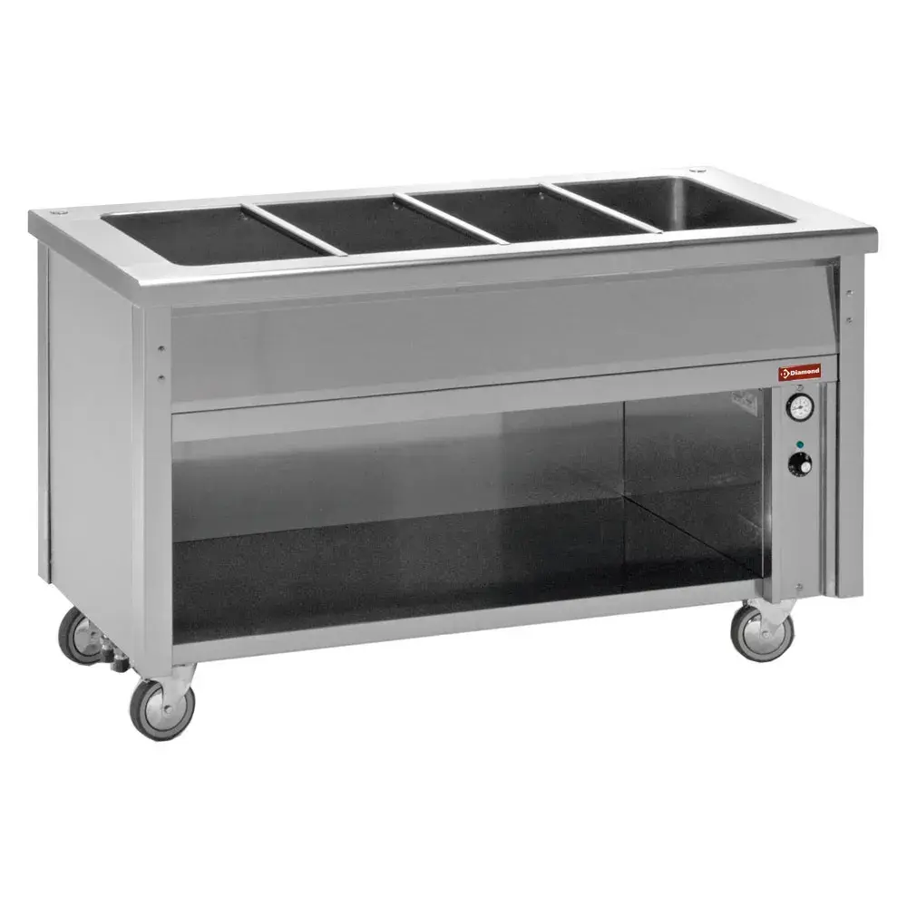 Bain-marie element on open cupboard 2 GN 1/1 - Main Image