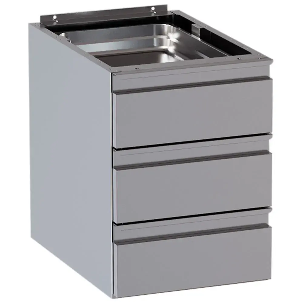 Bloc 3 drawers (table depth 600 mm) – Telescopic guides - Main Image