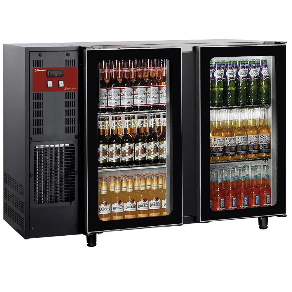 Bottle cooler 2 glass doors, 375 liters - Main Image