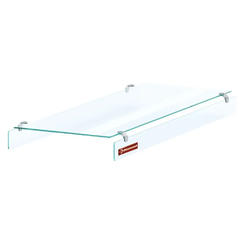 Central "right" glass border on 90° on each side, 4x GN 1/1 - Main Image