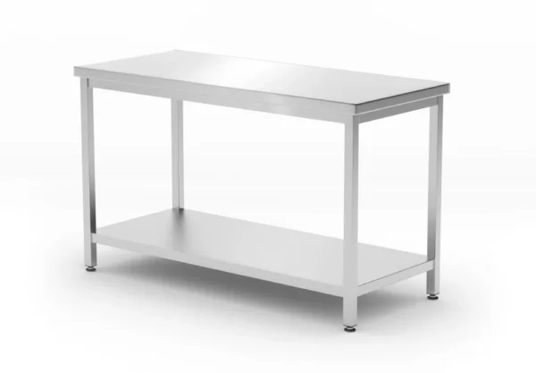 Centrale tafel met plank - geschroefd, diepte 600 mm