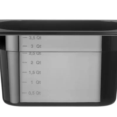 Container GN 1/4 zwart polycarbonaat - Main Image