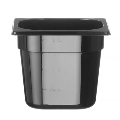 Container GN 1/6 zwart polycarbonaat - Main Image